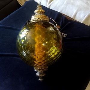 Vintage hanging swag lamp w/chain
